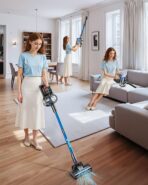 Cordless Vacuum Cleaner, 8-in-1 Cordless Stick Vacuum Cleaner with 3 Suction Modes, Up to 45mins Runtime, Rechargeable, Self-Standing, Wireless Vacuum Cleaners for Home Pet Hair Carpet Car Hard Floor - Image 4