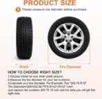 kayme Rv Tire Covers Set of 4, Travel Trailer Camper Truck SUV Motorhome Waterproof Wheel Cover, Sun Rain Snow Protector, Fit 27-29 Inch Tire Diameter/Silver - Image 6