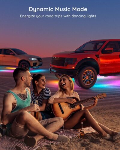 Govee Underglow Car Lights, 4pcs RGBIC Smart LED Lights for Cars with 16 Million Colors and 10 Scene Modes, App Control, Neon Accent Strip Lights for SUVs, Trucks, DC 12-24V - Image 5