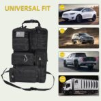 Tactical Car Seat Back Organizer,Tactical Molle Seat Back Organizer with 6 Detachable Molle Pouch,Universal Fits for Car Truck Jeep Vehicle Black - Image 6