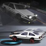 Car Dashboard Drift Spin Ornament, Alloy Rotating AE86 Auto Model Decoration, Classic Cool Mini Car Dash Interior, Follow Drift When Vehicle Turns