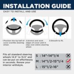 Road Comforts Car Steering Wheel Cover - Microfiber Leather Steering Wheel Wrap Sports 14.5-15 Inch Steering Wheel Cover Non-Slip for Men Women Black Color - Image 6