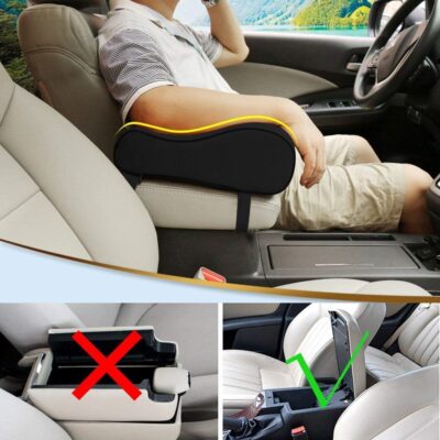 Timorn Car Armrest Cushion, Memory Foam Car Armrest Console,Car Center Console Armrest Pillow(Black) - Image 7