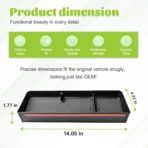 Center Console Dashboard Organizer Compatible with 2022-2026 GMC Hummer EV Pickup/SUV Interior Accessories, Armrest Dash Storage Box Insert Tray Mount Holder (for 13.4in Touchscreen Display) - Image 8