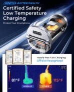 MRGLAS 125W USB C Car Charger, [Mini & Metal] USB C Car Charger Adapter Fast Charging PD65W & QC60W Dual Port Type C Cigarette Lighter USB Charger for iPhone 16 15 Pro Max S25 MacBook-Silver Gray - Image 6