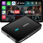 Magic AI Box, Wireless CarPlay/Android Auto Adapter, Car Video Box Supports for Netflix/YouTube/TikTok/TF Card, DriveChat AI Smart Box with GPS/Dual Bluetooth