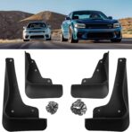 4Pcs Car Black Mud Flaps Mudguard Fender Cover Trim Replace for 2015-2024 2025 Charger SRT Hellcat & Daytona and 2019-2024 2025 Charger GT/RT/SCAT New Model