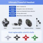 E6+ Motorcycle Helmet HUD, Head Up Display, Bluetooth,GPS, CarPlay, Android Auto, Mesh Intercom, Rearview Camera, Remote Control, Noise Reduction, RGB Lights, IP66 for All Helmets (E6+) - Image 4