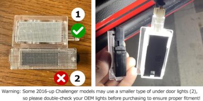 iJDMTOY Xenon White 18-SMD Full LED Under Side Door Courtesy Lights, Footwell Lights, Compatible with Dodge Charger Challenger Dart Stratus Magnum Avenger, Chrysler 200 300 Sebring - Image 3