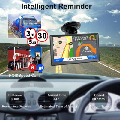 GPS Navigator for Car, 7" GPS Navigation System for Truck Commercial Drivers 2026 with US/CA/MX Offline Map, Lifetime Free Update, GPS for 7 Vehicles with Voice Drive Guidance, POI/Zip Search, FM - Image 2