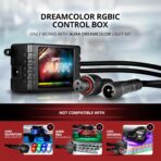 OPT7 Aura DreamColor RGB-IC Car Interior Ambient Light, 6PC Single Row LED Strips, Color Chasing Light Kit w/APP & Remote Control, Universal for Vehicles SUV Truck Pickup Van - Image 9