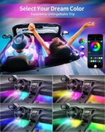 72 LED USB Interior Car Strip Lights Dream Color RGB-IC 12V DC with App RF Remote Control Multicolor Footwell Under Dash Chasing Inside Light Kits Music Sync Mode LED Lights for Cars Truck ATV UTV - Image 2