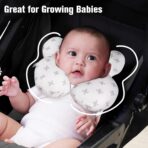 KAKIBLIN Baby Travel Pillow, Baby Neck Pillows for Car Seat, Upgraded Babies Head Pillow, Head and Neck Support Pillow for Car Seat, Stroller, Pushchair, Travel(Twig) - Image 4