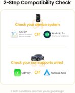 2026 Mini Wireless CarPlay Adapter for iPhone & Android Auto, No Delay, One Click Multi Device Switch, Fast Stable Connection, Plug & Play, Converts Wired to Wireless for 2016+ Cars. - Image 7