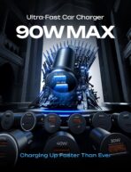 LISEN 90W USB C Car Charger USB C Fast Charge, 45W PD&QC 3.0 Fast Car Charger for Samsung Galaxy S26 S25, Cigarette Lighter USB Charger Adapter for iPhone 17 Air 16 15 Pro Max [All Metal & Mini] - Image 2