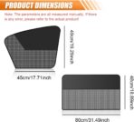 Car Front & Rear Side Window Sunshade, Magnetic Automotive Windshield Privacy Curtain with Half Shade, Mesh Sun Protection Cover Blocks Heat, Glare, UV Rays for Driver Passenger (4PCS) - Image 2