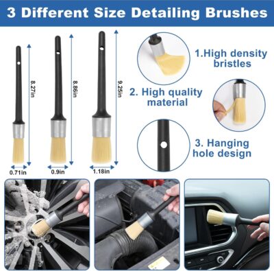 Viewsun Windshield Cleaner Tool, 13Pcs Car Interior Cleaning Kit, Car Detailing Kit Interior Cleaner, Car Detailing Brushes, Car Cleaning Gel, Inside Cleaning Supplies Accessories for Women Men - Image 4