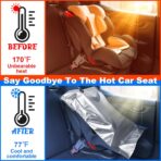 2Pcs Baby Car Seat Sun Shade Cover,Infant Car Seats Heat Protector,Baby Travel Accessories to Keep Toddler Seats at Cool Temperature,CarSeat Cooler Cover UV Protection from Heat/Sun for Babies Seat - Image 4