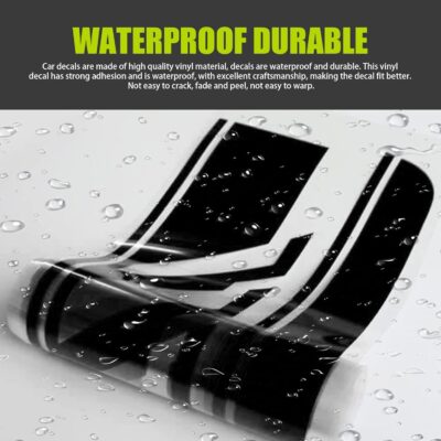 2 PCS Car Side Skirt Decals, 88.58" x 4.52" Long Stripes Stickers, PVC Auto Personalized Stickers, Waterproof Body Decoration, Universal for Most Cars, Trucks, SUVs (Black) - Image 4