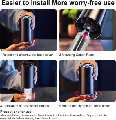 Amor Lyris 2 Packs Essential Oil Refill for Smart Car Air Freshener, 3.5OZ Car Diffuser Refill, Aromatherapy Perfume Refill Can be Used for 4-8 Months, Made with Natural Plant Extracts, Cologne - Image 8