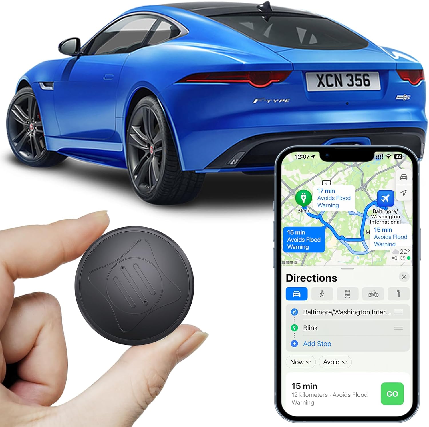 715wI-Qb-iL._AC_SL1500_.jpg GPS Tracker for Vehicles,Car Portable Real Time Magnetic GPS Tracking Device, Full Global Coverage Location Tracker for Car,Kids,Dogs,Trucks/Person. No Subscription Required/No Monthly Fee - Image 1