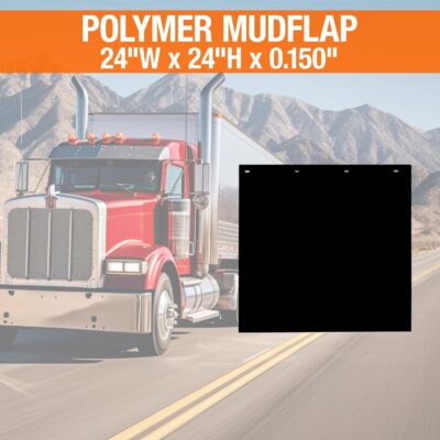 Buyers Products RC24PPB Black Polymer Mud Flaps, 24x24 Inch, Super Durable, Cold Weather Resistant, Impact Resistant Splash Guards for Trucks, Semi Trucks & Trailers, Mud Flaps are NOT Rubber, 2 Pack - Image 5
