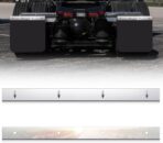 2 Pcs 2" X 24" Studded Mud Flap Top Plate with Perforated, Stainless Steel, for Fixing Mudguard (2 Pcs,Porous)