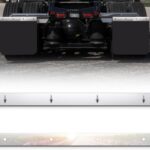 2 Pcs 2" X 24" Studded Mud Flap Top Plate with Perforated, Stainless Steel, for Fixing Mudguard (2 Pcs,Porous)