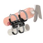 Scosche PSMUFE-VA1 Universal Fire Extinguisher Mount Kit, Quick Release Car Fire Extinguisher Mounting Bracket fits Round Bars 1.5”-3” Diameter for Truck, ATV, UTV, Holder for Auto Fire Extinguishers