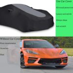Custom Fit for Porsche 911/Boxster/718/Cayman Indoor Car Cover Porsche Accessories No Faded UV Resistant Dust-Proof Protection Breathable Anti-Wrinkle with Storage Bag（ Black & Gray Combo） - Image 4