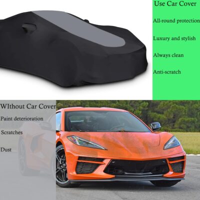 Custom Fit for Porsche 911/Boxster/718/Cayman Indoor Car Cover Porsche Accessories No Faded UV Resistant Dust-Proof Protection Breathable Anti-Wrinkle with Storage Bag（ Black & Gray Combo） - Image 4