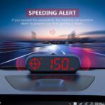 G9 Heads Up Display for Car Smart Speedometer HUD Shows Speed, Time, Trip Distance/Duration, 0-100km/h Time Direction with 7 Adjustable Color Modes. - Image 4