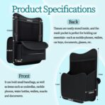 Car Back Seat Organizer with Double-Sided Storage & Tissue Holder - Universal Fit for Sedans, SUVs & Trucks - Durable Car Storage Pocket for Phones, Water Bottles & Essentials - Image 3