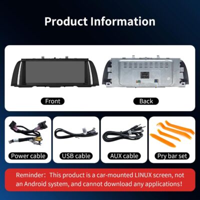 Wireless CarPlay/Android Auto 10.25 Inch Touchscreen for BMW 5 Series F10/F11 (2012-2016) with NBT System, Car Radio Receiver, Multimedia, Bluetooth, Car Stereo - Image 6