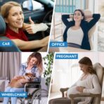 Lumbar Support Pillow for Car, Memory Foam Lumbar Pillow for Lower Back Pain Relief - Back Cushion for Driving, Chair Support for Car-Office Chair, Wheelchair - Black - Image 7