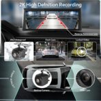 8.1" Portable Wireless Carplay Car Stereo, Apple CarPlay & Android Auto, 2K Built-in Dash Cam, 1080P Backup Camera, Plug & Play Touchscreen with Offline GPS Navigation, Bluetooth 5.2 for Truck SUV RV - Image 2