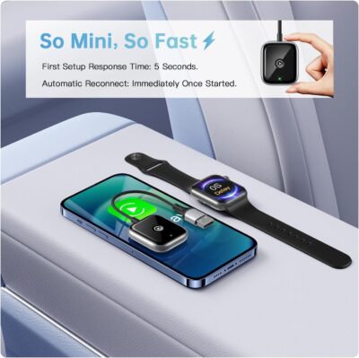 Wireless CarPlay Adapter for Apple CarPlay, Easy to Upgrade Wired CarPlay to Wireless, Instant Connectivity, Super Mini Car Play Dongle for iPhone Fit for Cars with Built-in CarPlay (Black) - Image 6