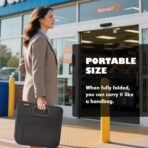 Homeve Trunk Organizer, Car Storage, Reinforced Handles, Collapsible Multi-Compartment Car Organizers, Foldable, Waterproof, 2 Compartments, Suitable for Car Accessories, SUV (Black, Standard) - Image 6