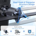 Blukar Car Phone Holder Mount, Super Stable Air Vent Cell Phone Car Mount with 2025 Metal Hook Clip, 360° Rotation,One Button Release for iPhone, Galaxy, Google, and All Other Smartphones - Image 3