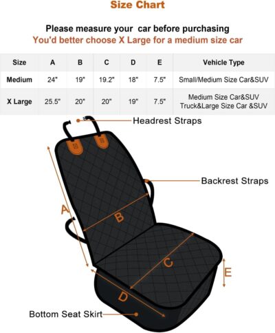 Paw Jamboree Car Front Seat Covers for Dogs Captain Chair Seat Covers Pet Car Seat Cover Car Seat Protector for Dogs Bucket Seat Cover - Image 2