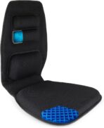 FOMI Premium Gel Cushion and Firm Back Support | Seat Cushion Pad and Upper Lower Thoracic and Lumbar Pillow for Car, Office Chair | Pressure Sore, Coccyx Pain Relief | Posture Aid (Grid Gel)