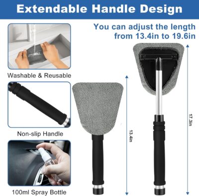 Viewsun Windshield Cleaner Tool, 13Pcs Car Interior Cleaning Kit, Car Detailing Kit Interior Cleaner, Car Detailing Brushes, Car Cleaning Gel, Inside Cleaning Supplies Accessories for Women Men - Image 3