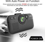 Bluetooth Car Speaker for Cell Phone, Handsfree Bluetooth Car Kit Motion AUTO ON Off Support Siri Voice Assistant Handsfree Speakerphone with Visor Clip - BC980P - Image 5