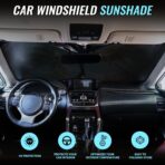 Windshield Sun Shade - Car Windshield Sun Shade for UV Protection Heat Reduction 2025 Sun Visor for Car Interior (55"x31.5") - Image 3