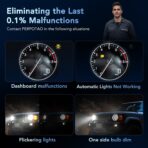 9005/HB3 H11/H8/H9 Head Light Bulbs Combo, 70000LM 800% Brighter, 60000H Lifespan, 6000K White, 1:1 Mini Size, IP68 Waterproof, Plug & Play, 4-Pack - Image 6