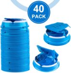 40 Pack Vomit Bags Disposable, Leak Resistant Barf Bags, Portable Blue Vomit Bag, 1000 Ml Emesis Puke Throw Up Nausea Motion Sickness Bag for Car, Aircraft, Taxi - Image 2