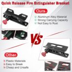 Quick Release Fire Extinguisher Mount Bracket for Jeep Wrangler TJ JK JL JKU Polaris RZR Ranger Cam-Am X3 Universal- Aluminum Adjustable Roll Bar Fire Extinguisher Bracket - Image 7
