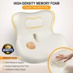 Memory Foam Car Seat Cushion with Lumbar Support, L-Shaped Ergonomic Design for Long Driving, Pressure-Relief Comfort for Car, SUV, Semi Truck & Office Chair - Image 4