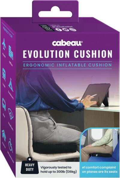 Cabeau Evolution Cushion Portable & Lightweight Inflatable Seat Cushion - Ideal for Office Chairs, School Bleachers, Stadium Seats, and Wheelchairs - Comfort on The Go - Image 6