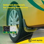 YHTAUTO Set of 4 Mud Flaps Splash Guards Accessories Replacement for Toyota Camry 2007 2008 2009 2010 2011 Sedan, Excluding SE Model, Front and Rear LH RH, Black - Image 3